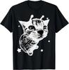 Y2K Alien Cat Meme Retro Silly Cat Vintage Kitty Funny Shirt Unisex T-Shirt