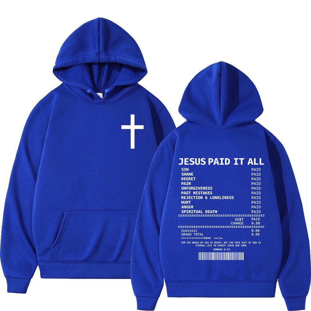Jesus Christian Bible Men Plus-size Hoodie Harajuku Classic Casual Y2K Street Simple Autumn Winter Fleece Long-sleeve Sweatshirt