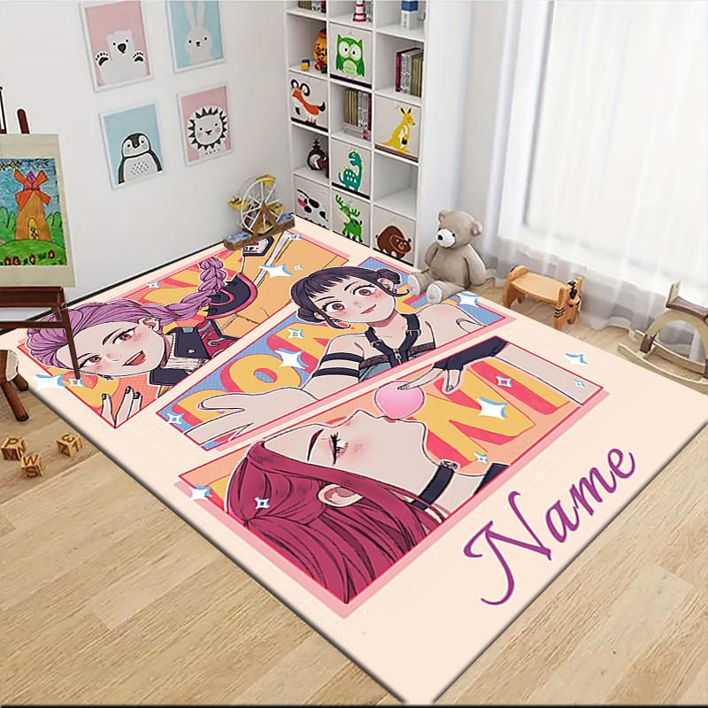 Custom Name Love Friendship Carpet Rug Customizable Soft Washable Anti-Slip Home Living Room Sofa Mats Personalized Rug. 0909164