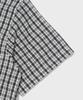 CARGOBROS Crease Loose Fit Check Short Sleeve Shirt (White)