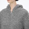 JNBY 2025 Winter Hooded Alpaca Blend Knit Cardigan