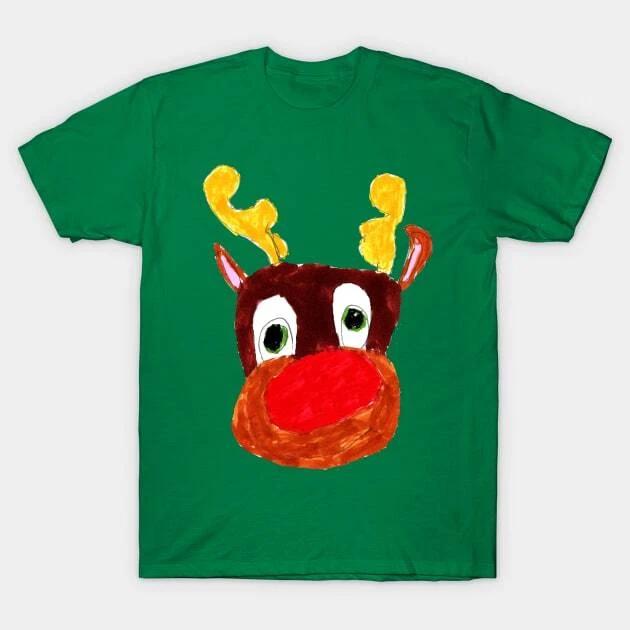 Rudolph Kid Drawing Made in Australia T-Shirt S