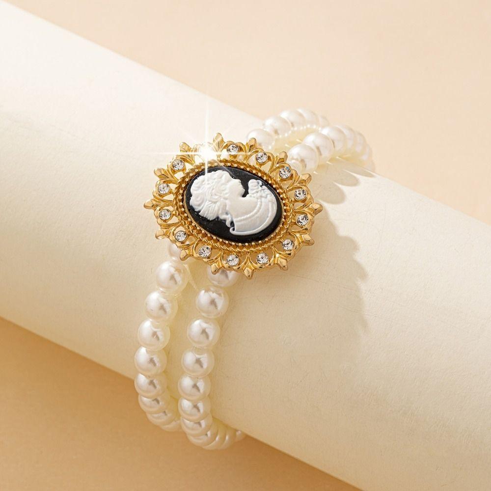 Zircon Pearl Jewelry Sets Multi-layer Bridal Jewelry Sets Necklace Bracelet Earring Set  Gifts