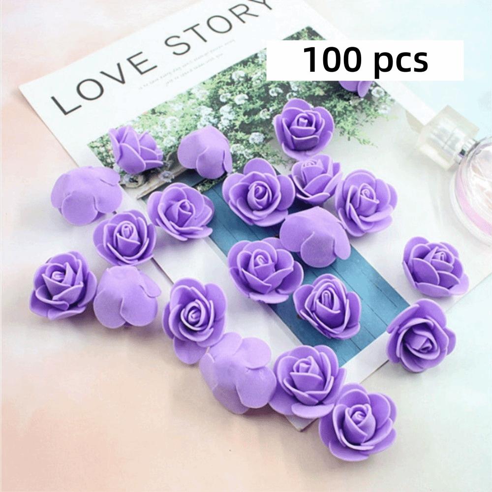 3cm Künstliche Blumen Handgefertigte Blumenmaterialien Schaumstoff Rosenköpfe Valentinstagsrose