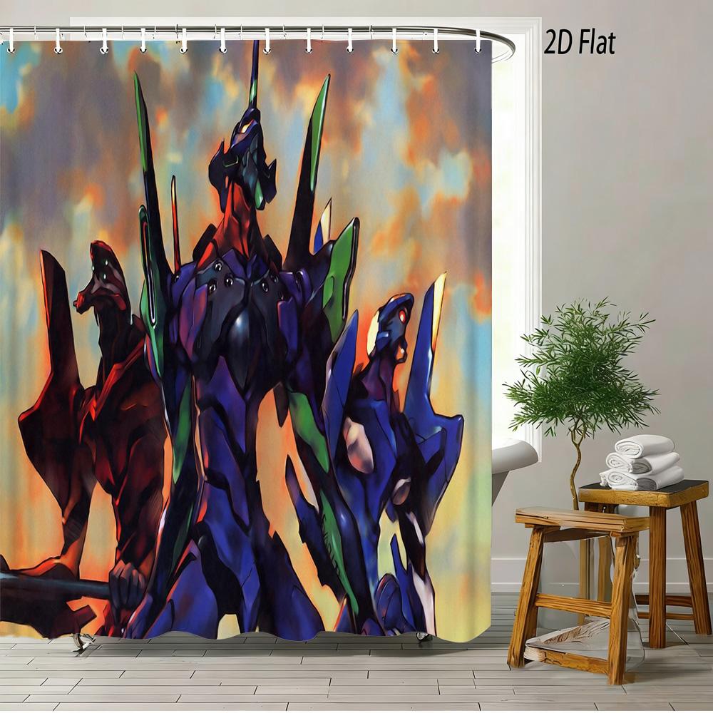 Dragon Ball Z Vegeta Super Saiyan Rüstung Szene 2D Druck Wasserdichter Duschvorhang, Retro Körniger Türkisblauer Himmel Hintergrund mit Ikonischem S