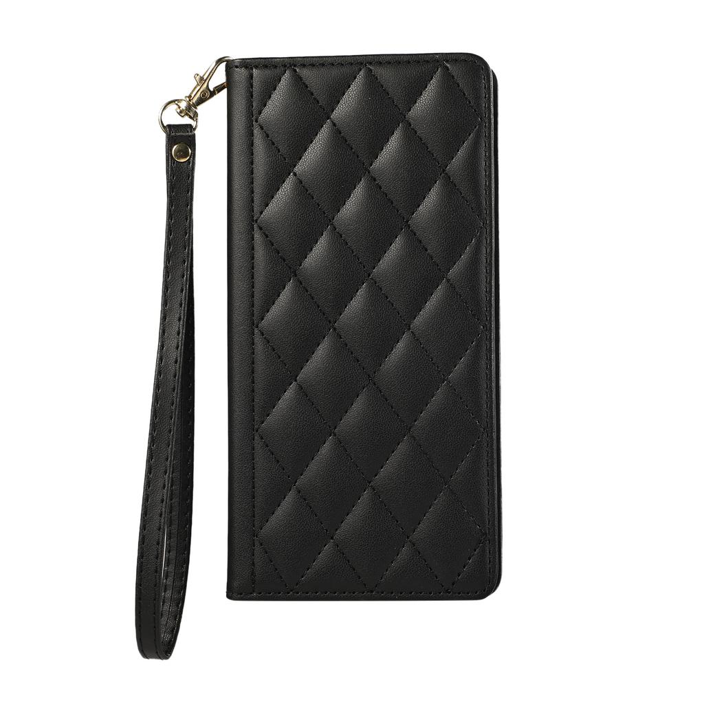 Anwendbar für Sharp Wish4 Lederhülle, Google 9Pro Rauten kleiner duftender Wind starke magnetische Klappkartenbrieftasche Schutzhülle