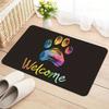 Giant Paw Print Welcome Area Rug - Non-Slip Machine Washable Mat for Living Room Bedroom Kitchen Bathroom Entryway Floor Decor