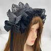 Ribbon Bowknot Cosplay Headdress Lace Head Wrap New Lolita Wing Angel Headband  Headwear