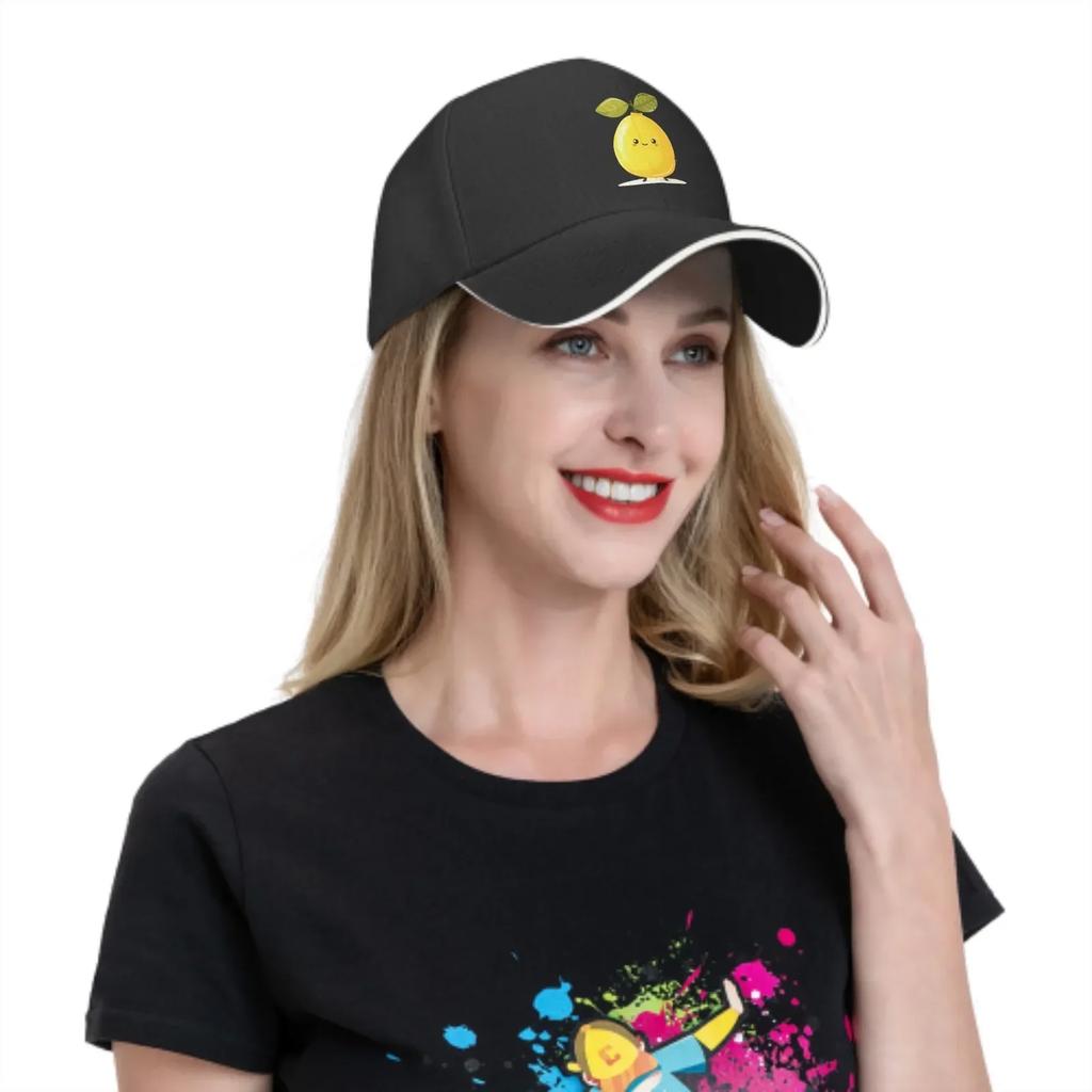 Kreslené Citronové Baseballové Čepice Módní Casquette pro Muže Ženy Nastavitelné Ležérní Trucker Čepice pro Sport Venkovní Aktivity