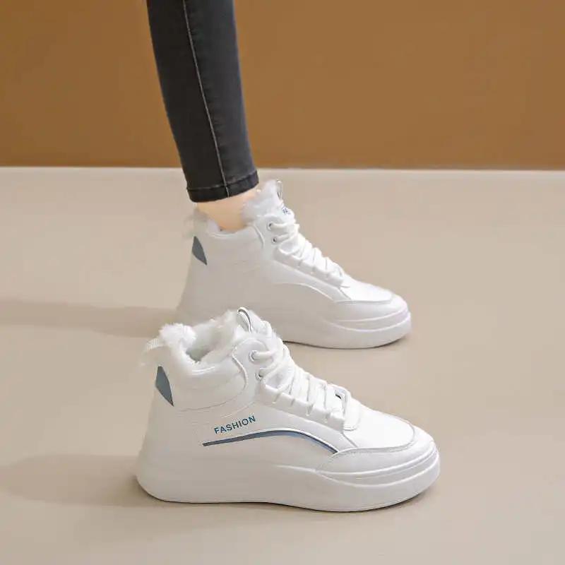 Fashion Warm Round Nose Woman Shoes Heel Minimalist Shoes Woman Shoes For Women Heel Sneakers Sport Zapatiilas Pas Cher Workout