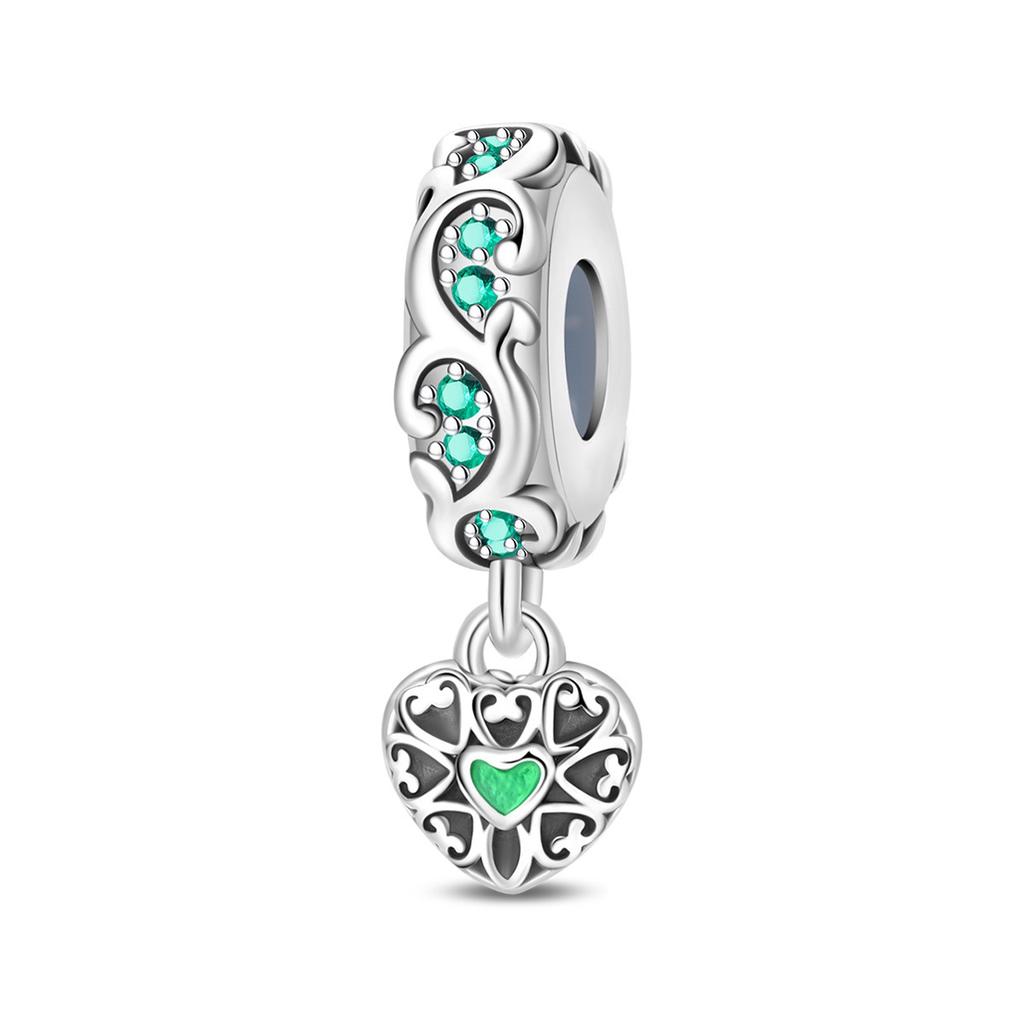 Green Lucky Tree Of Life Charm Charm Charm Beaded Diy Jewelry Bracelet Necklace Accessories