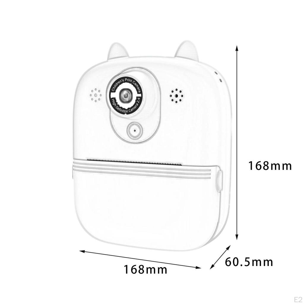 Kids Camera, Digital 1080P No Ink Print Paper 2.4” Screen Toddlers Children