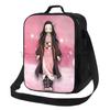 Anime Nezuko Isolierte Lunchbox Kühltasche Reise Tragbare Aufbewahrungstaschen Mädchen Wiederverwendbar Auslaufsicher Multifunktional Bento