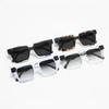 Retro Oversized Square Frame UV-Protective Sunglasses for Men and Women Personalized Color-Blocking Classic Driving Shades