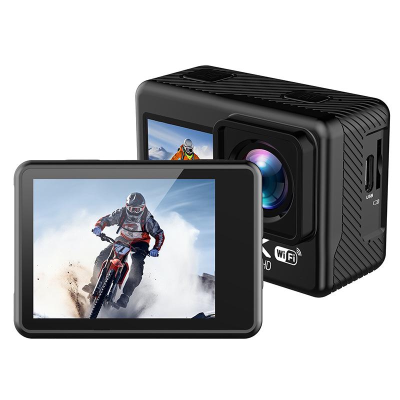 4K Dual-Screen Waterproof Action Camera for Cycling, Climbing, and Surfing with WiFi