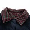 Ethnic Style Retro Plaid Harrington Collar Cotton Jacket for Autumn and Winter