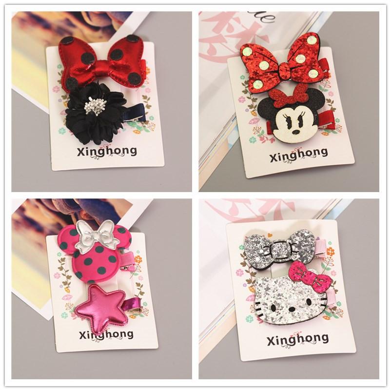 Cute Cartoon Princess Girls Kids Hair Clips Hairpins Accessories For Children Hair Bow Barrette Hairclip Headwear Headdress