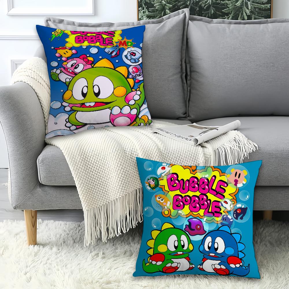 Cartoon Cute B-Bubble B-Bobble Pillow Case Office Cushions Suitable For Sofa Car Bedroom Decorative Cushion Cover