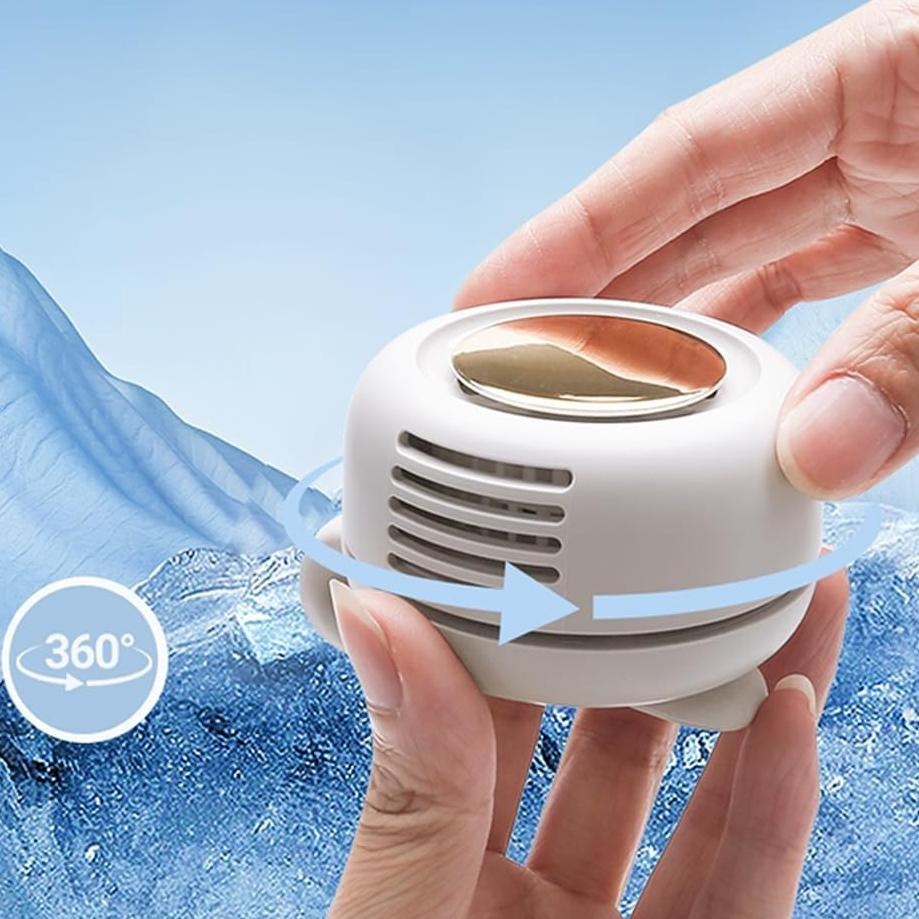 Portable Mini USB Fan Clip on Handheld Bladeless Personal Waist Hanging Travel Outdoor Desk Small Cyclone Fan