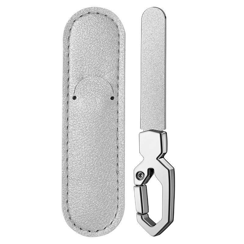 Quick Buckle Nail File Stainless Steel Emery File Nail Polish File Creative with Keychain Portable Nail Polisher