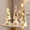 Glowing Christmas Tree Tabletop Ornaments Led Christmas Tree Windows Display Decor Festival Atmosphere Led Night Lights Gift