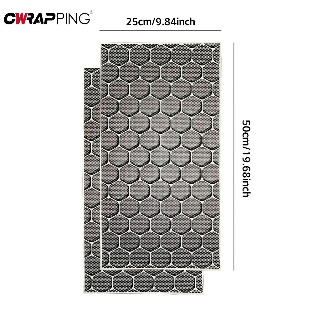 Car B Pillar Sticker Honeycomb Hexagon Auto Center Column Decoration Cover Scratches Waterproof Decals for Truck Car Accessories