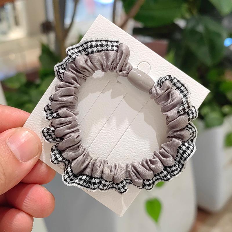 2025 Gumička do vlasů s krajkovým okrajem a sladkou vůní – Dámská gumička ve stylu tenkého střeva na drdoly a vlasové doplňky