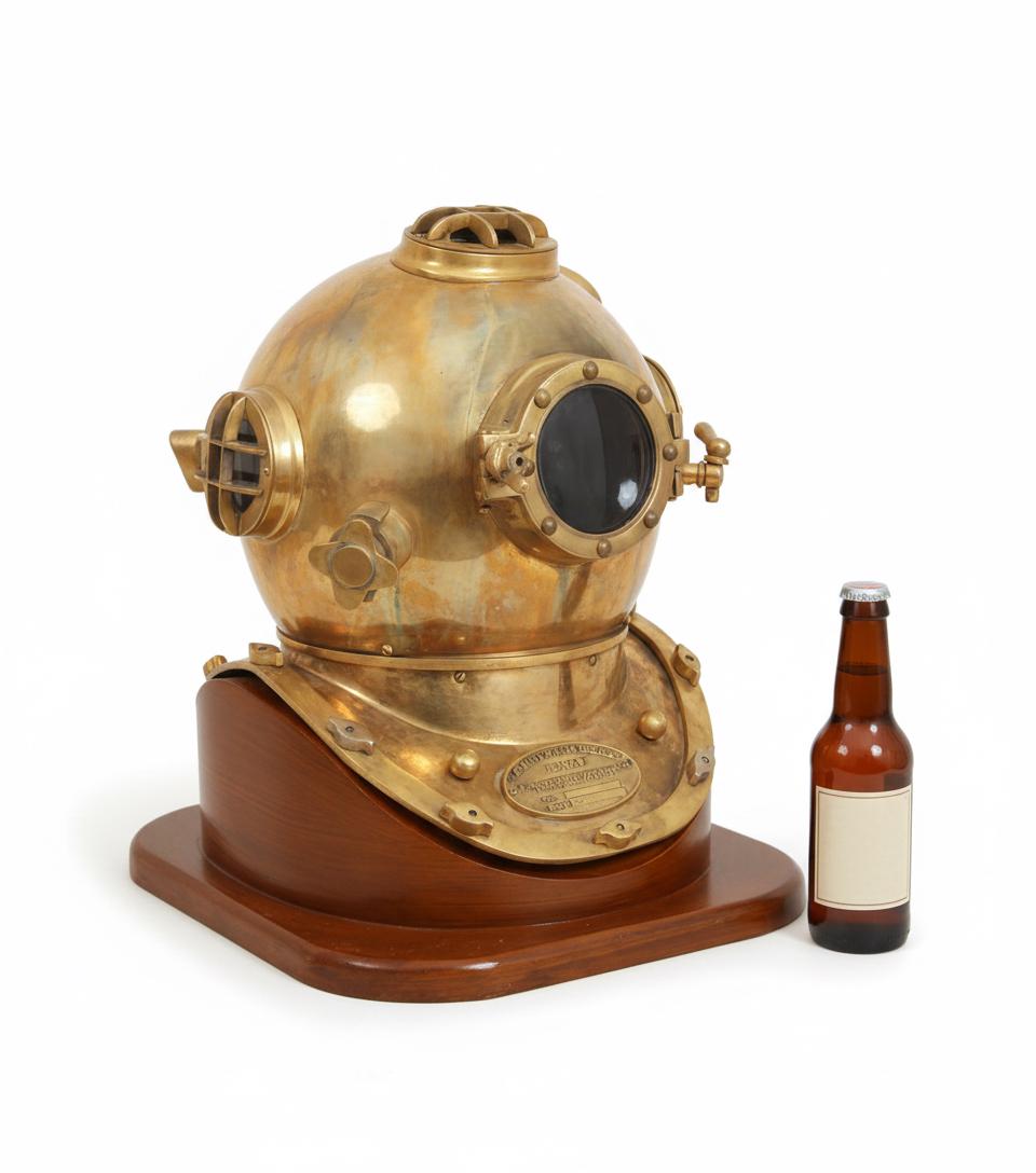 Nautical Maritime Diving Helmet Brass US Navy Mark V Helmet Retirement Gift
