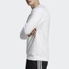 adidas Originals Trefoil Casual Pullover Sweatshirt, Men Long Sleeve Sports Daily Tops White ED6208