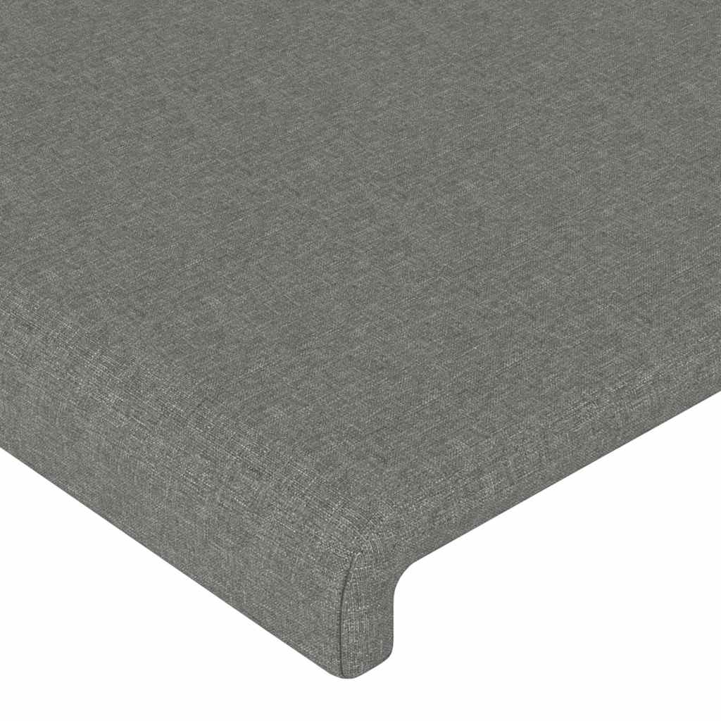 vidaXL LED Kopfteil Dunkelgrau 80x5x78/88 cm Stoff