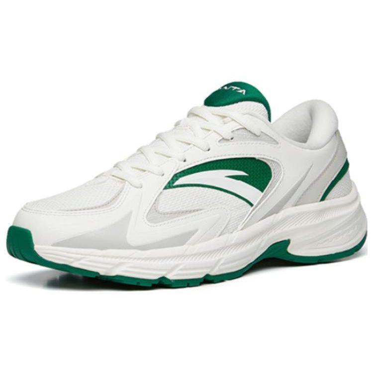 Anta AT952 Retro Breathable Low-Top Sports Casual Shoes Men Sneakers White Green Gray 912235597-1