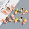 6Pcs Swimming Boys Girls Sports Resin Ornaments For Shoes Bags Cups Diy Funny Bracelet Decoration Charms Fit Birthday Present