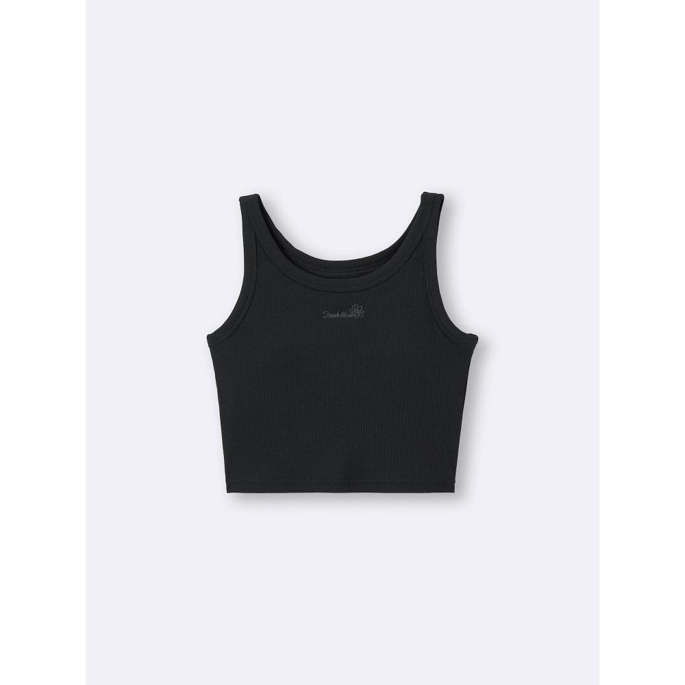 GU by Uniqlo Girls Bra Feel Petite Crop Rib Tank Top