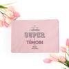 Do You Want To Be My Witness French Print Makeup Bag Female Neceser Toiletry Storage Linen Zipper Bags Wedding Gift for Witness