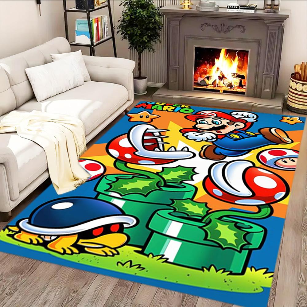 Super Mario Adventure for Living Room rug, Bedroom, Study Room, Hallway Decoration, Perfect for Home Decoration or Holiday Gifts