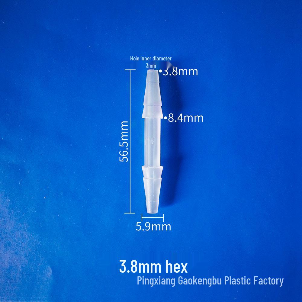 Zweiwege Pagoden-Schlauchverbinder mit gleichem Durchmesser für Aquarien, Kunststoff PP Durchgangs-Weichschlauchzubehör