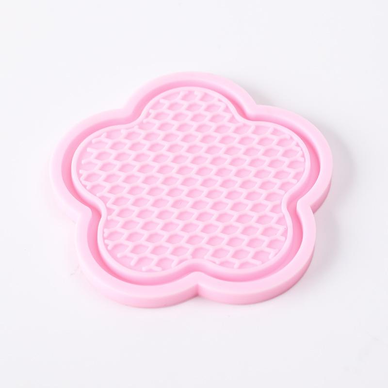 2PCS Car Cup Insert Coaster Flower Shaped Silicone Waterproof Non-Slip Sift-Proof Spill Saucer For Most Car Interior Accessories