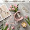Modern Heart-shaped Vase Imitation Ceramic Hydroponic Vase Flower Vases  Dining Table