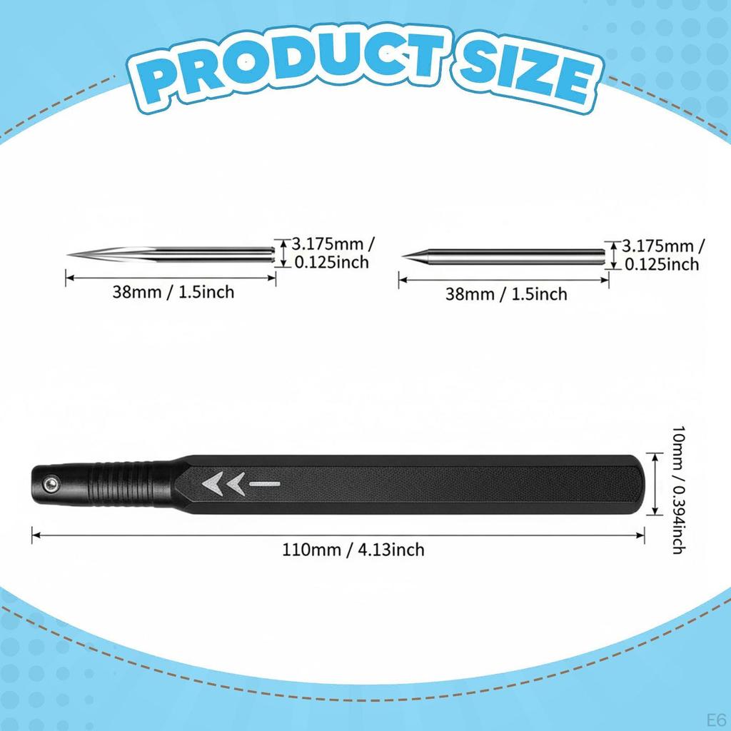 Carving Chisel for Modeling, Easy to Use, Alloy Steel with Hexagonal Handle And Non-slip Cap