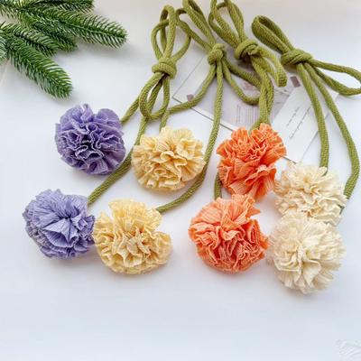 1Pc Curtain Tiebacks Office Ties Floral Designs Fabric Tiebacks Window Accessories Carnation Curtain Tiebacks Home Multi-Color