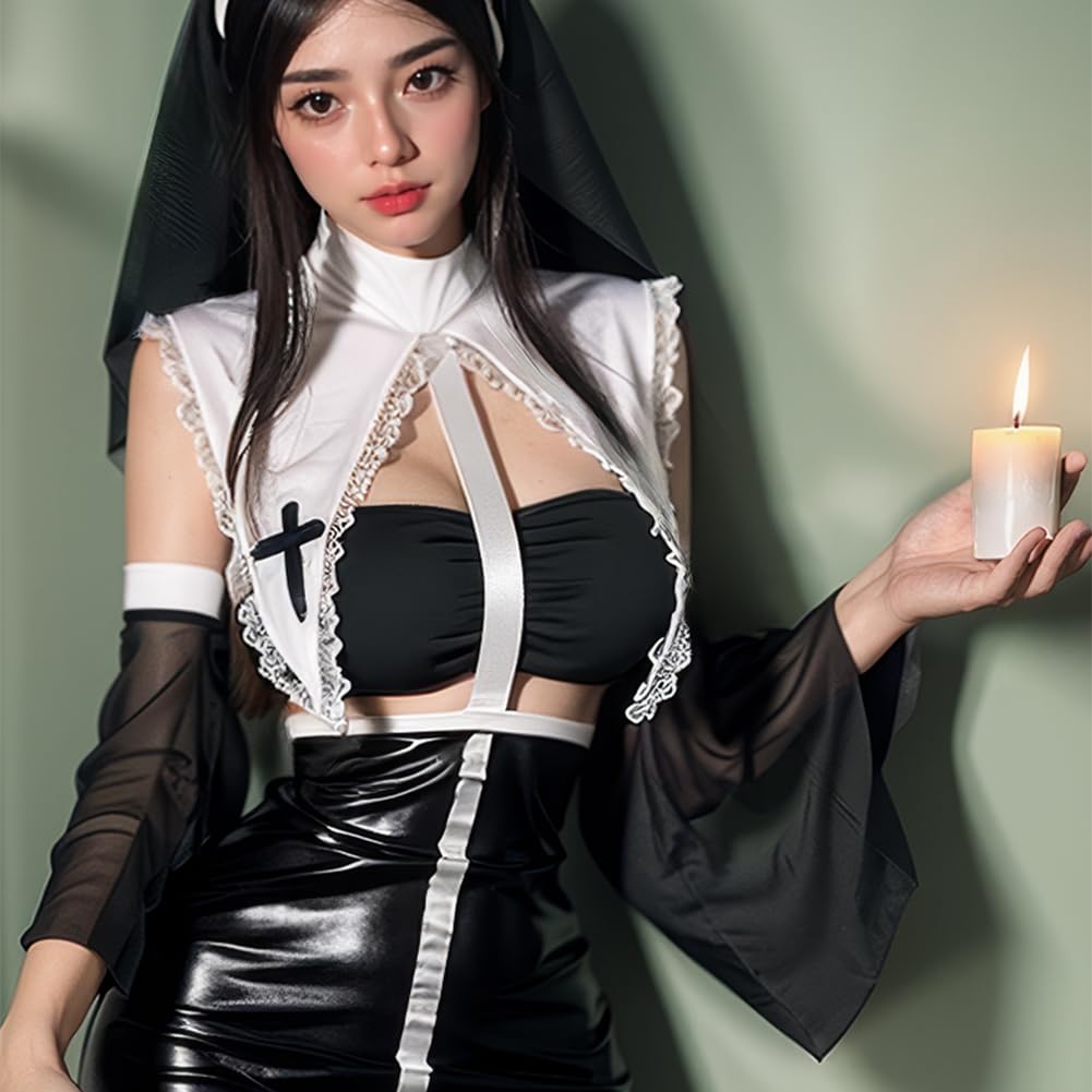 Sexy Sister Nun Training Temptation Cosplay Erotic Erotic Costume Lingerie Maid Cute Costume Disguise Photography Cos Lingerie Halloween Maria Church