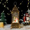 Christmas Decorative Lantern Candle Holder With Crystal Ball Snow Globe Music Box Gift Home Tree Decoration