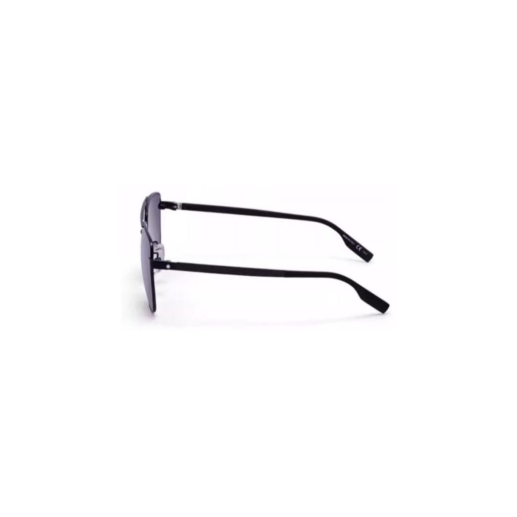 Montblanc Logo Metal Square Sunglasses Men sunglasses Black MB0184