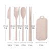 Portable Wheat Straw Folding Cutlery Set