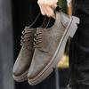 Fashion Minimally Men's Comfortable Soft Senior Handmade Non-slip Breathable Designed Low Cut Workwear for Leisure Oxford Leather Shoes