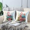 Tropical Flamingo Pattern Digital Printing Pillow Cover Short Plush Suitable Living Rooms Bedrooms Sofas Throw Cushion Cover