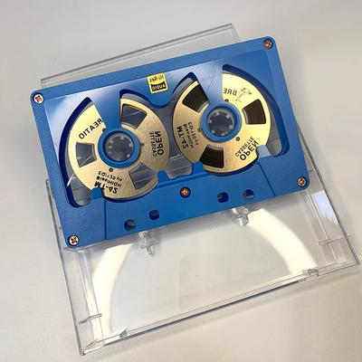 Cinta de casete vacía de 50 minutos con abertura pequeña, cinta de audio retro en blanco, cintas de casete de carrete a carrete hechas a mano