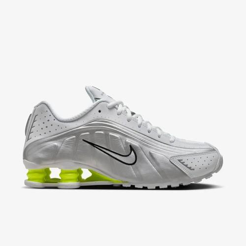Nike Shox R4 White Metallic Silver Bolt Womans 5-12SIze AR3565-102 Expeditedship