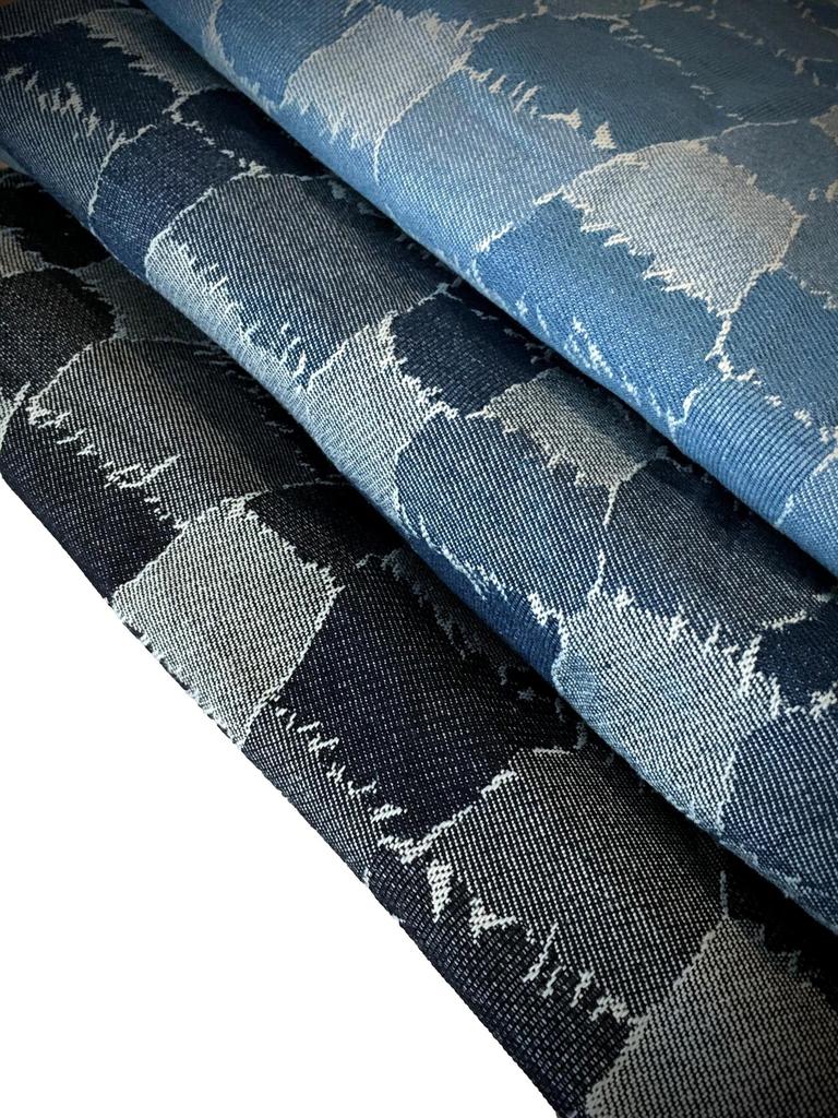 Design Denim Thin Denim Handmade Light Fabric, Fabric, Fabric, Cloth, Scraps, Cotton, Denim, Fabric, Crafts, Remake, (Patchwork Style, Gray)