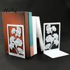 Heavy Duty Book Holder 1 Pair Metal Decorative Bookends Ginkgo Leaf/Monstera Ends for Leaf Bookend Bookshelf Non-Skid Stopper Home Office Study Room